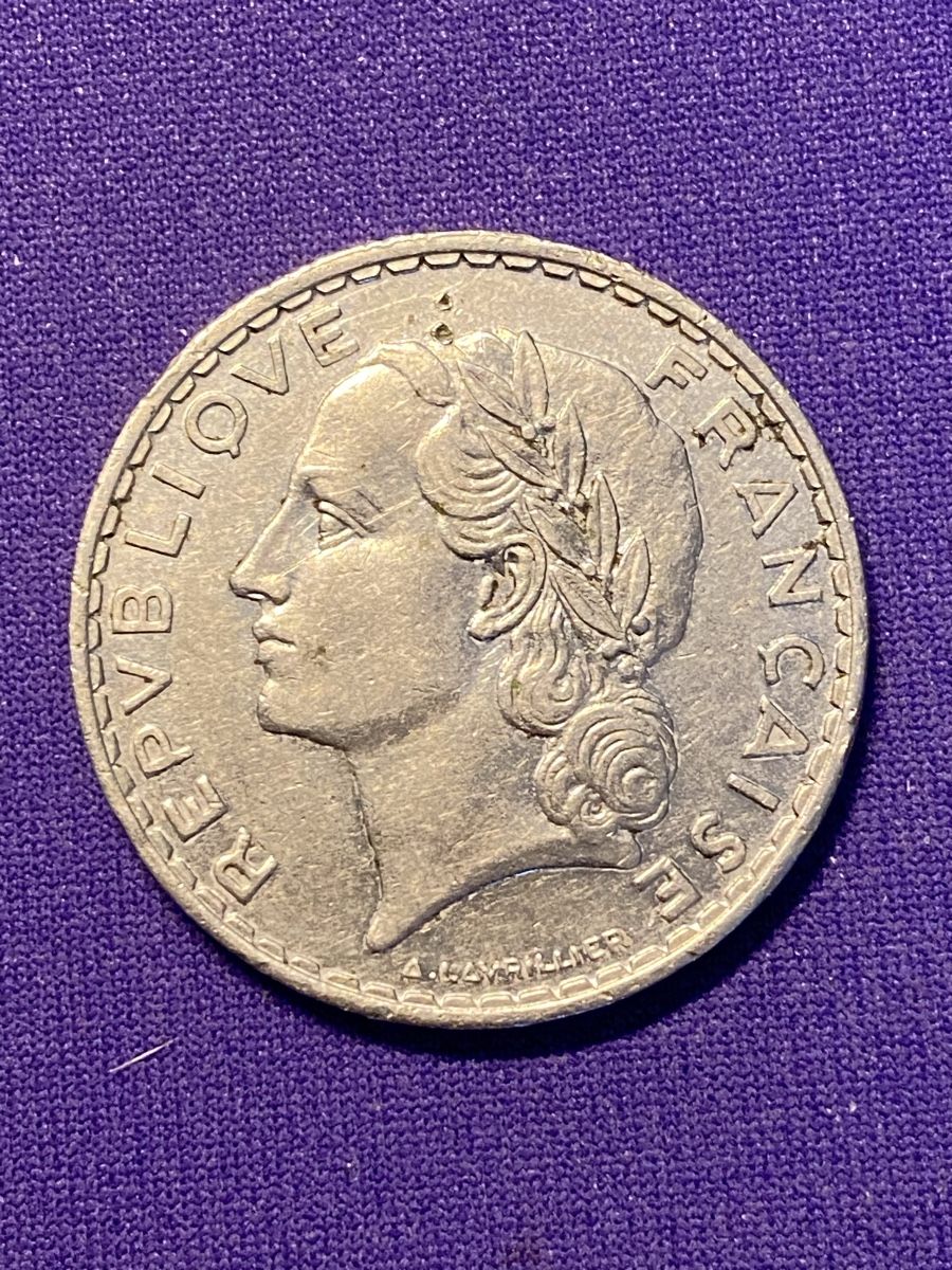 Tutti le monete: France, 5 FF 1933 Nickel  – Usato da Corsier-sur-Vevey venduto da Ginoarturo 1