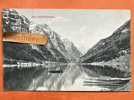 Antike Ansichtskarte 1908 Am Klöntalersee Glarus