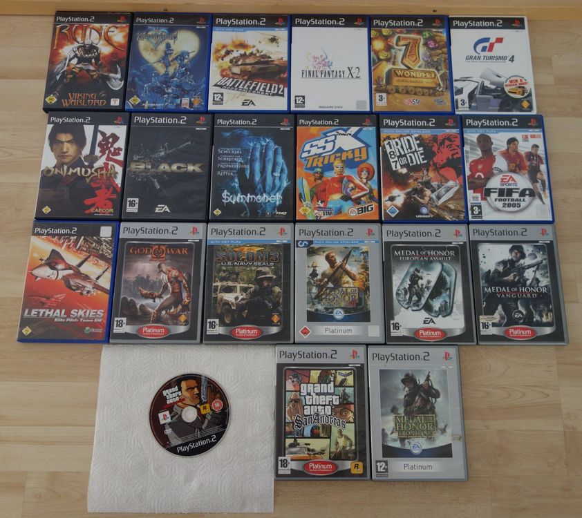 PS2 Konsole mit 21 Spielen, Playstation 2 Kaufen auf Ricardo