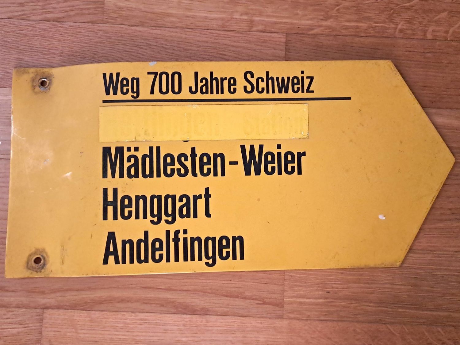 Insegne: alter original Wanderwegweiser – Usato da Winterthur venduto da Panam1 1