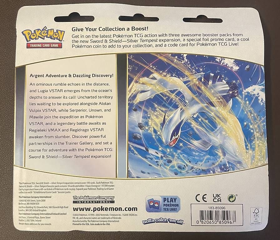 Pokémon Sammelbilder & Trading cards: Pokemon Silver Tempest 3 Pack Blister – Neu und originalverpackt aus Oetwil am See von Push_Pull_Leg 1