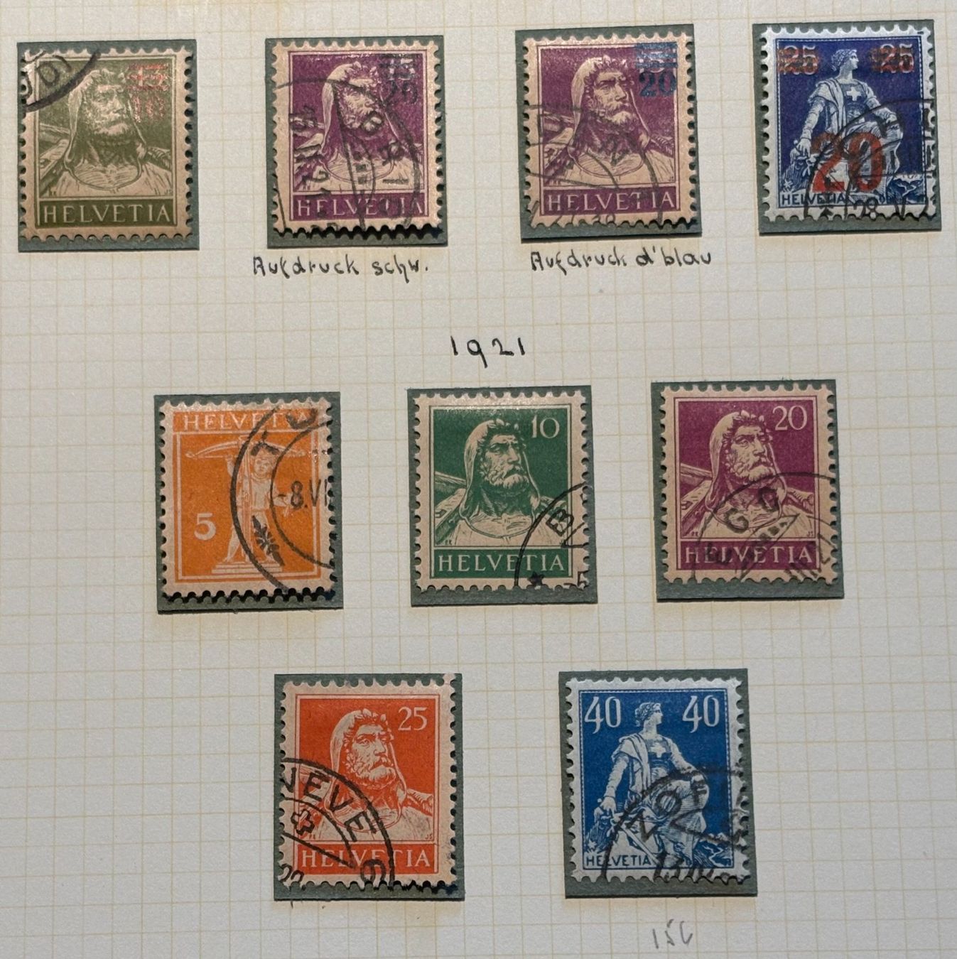 Alle Briefmarken: LOT SCHWEIZER BRIEFMARKEN 1919-1921 – Gebraucht aus Ostermundigen von Heavenmaus75 3