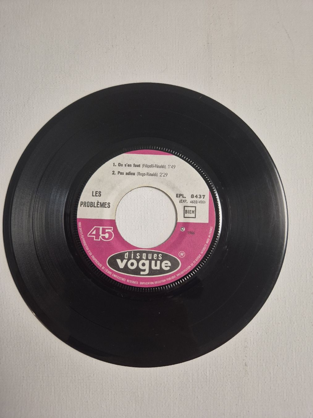 Schallplatten: LES PROBLEMES - Single 7  – Gebraucht aus Uster von newwave0 3