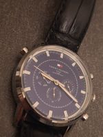 Tommy Hilfiger Herrenuhr, neuwertig, Lederarmband