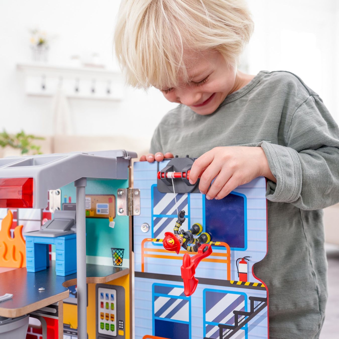 Giocattoli: 2-in-1-Feuerwehrauto-Spielset – Nuovo e nell'imballaggio originale da Erlinsbach venduto da Home-World 6
