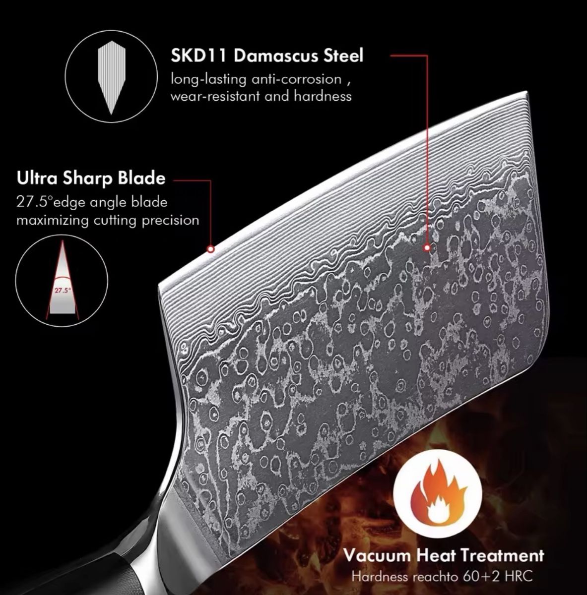 Coltelli da cucina: Damast Hackmesser – Nuovo e nell'imballaggio originale da Arbon venduto da clothes187 1