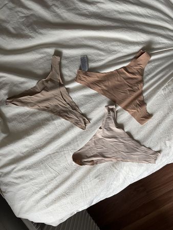 3er Set Tanga Slips, verschiedene Nude-Töne, Grösse M