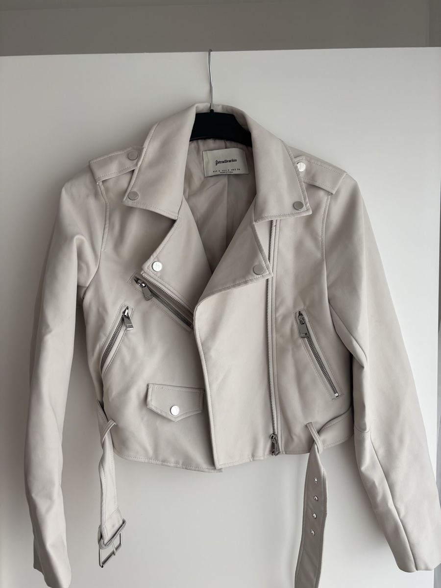 Jacken: Lederjacke Creme Gr. S – Gebraucht aus Winterthur von leimaj