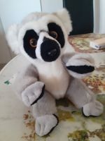 Plüschtier Lemur grau weiss schwarz gebrauchter Zustand