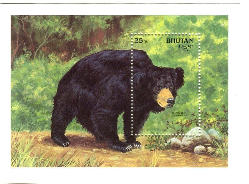 Tous les timbres: Block "Lippenbär". Bhutan – Neuf avec emballage d'origine à Basel par Butsch5