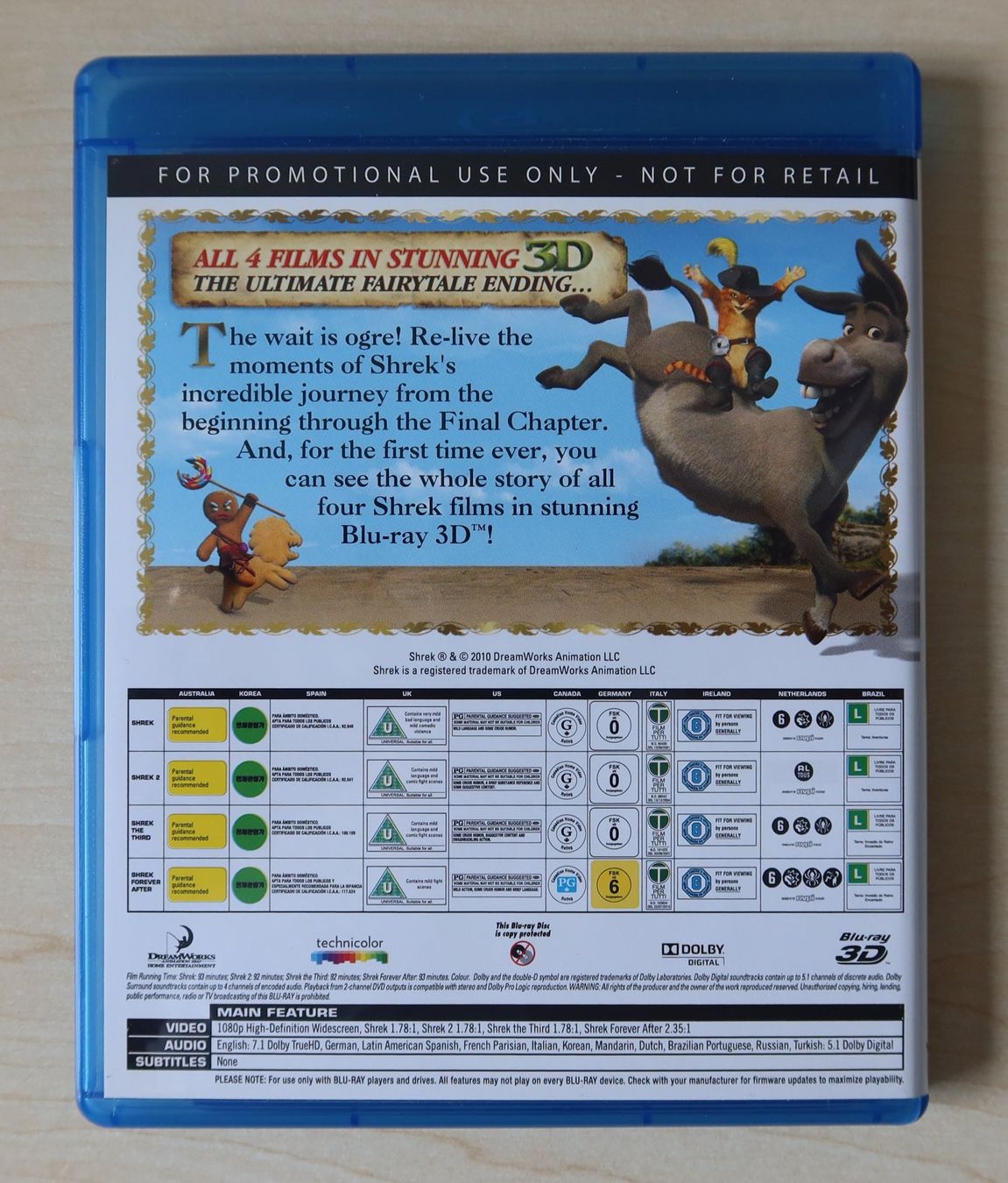 Tutti i DVDs: Blu-Ray SHREK 3D - the complete Collection - NEU – Nuovo e nell'imballaggio originale da Zürich venduto da Piki7 1