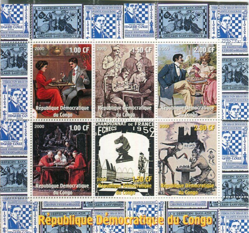 Tutti i francobolli: Block "Schach". Kongo – Nuovo e nell'imballaggio originale da Basel venduto da Butsch5