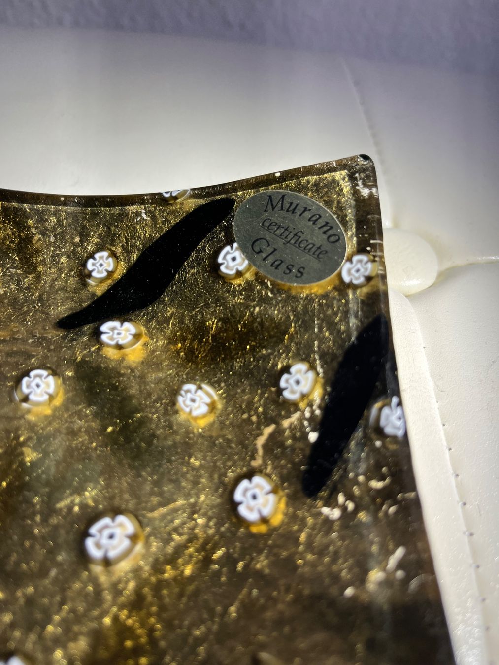 Murano Bicchieri: Murano Schale 24K Blattgold Millefiori – Usato da Männedorf venduto da Maru83 2