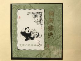 China 1985 WWF Block Grosser Panda postfrisch