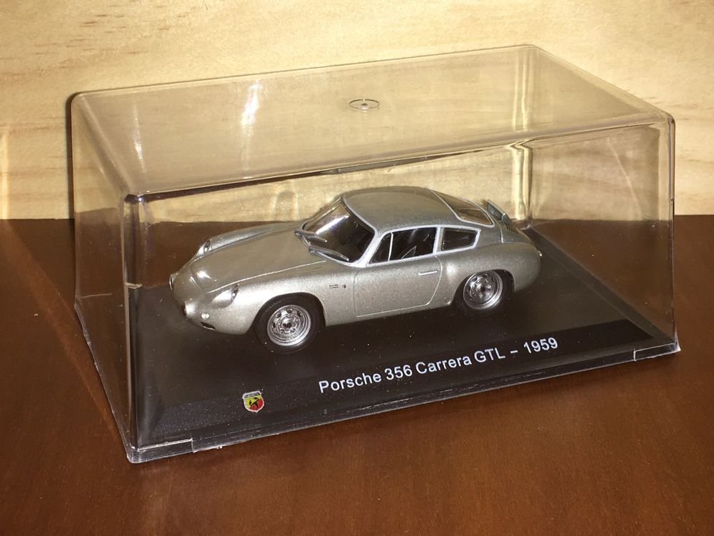 Miniature Spark 1/43 Porsche 356B Abarth 1600 GTL Coupé 1960 - Gris Métallisé - Résine