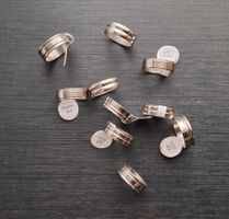 10 Edelstahlringe, verschiedene Muster (20 mm)