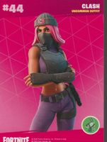 FORTNITE TRADING CARD serie 2 # 44 CLASH Uncommon outfit