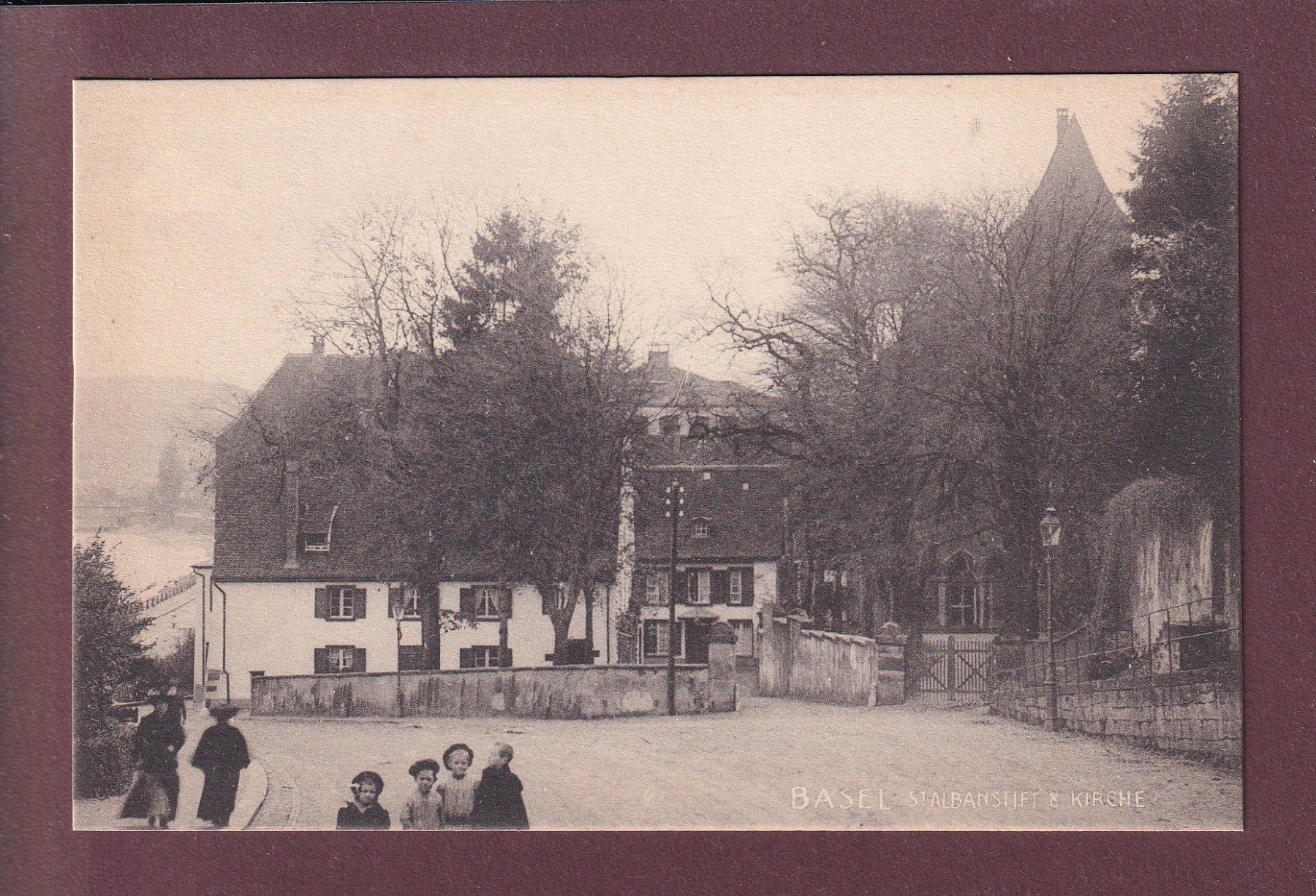 Cartoline postali: BASEL - St. Albanstift und Kirche - Kinder – Usato da Pully venduto da nicecards