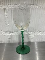 12 verres à pied torsadé vert d’Alsace