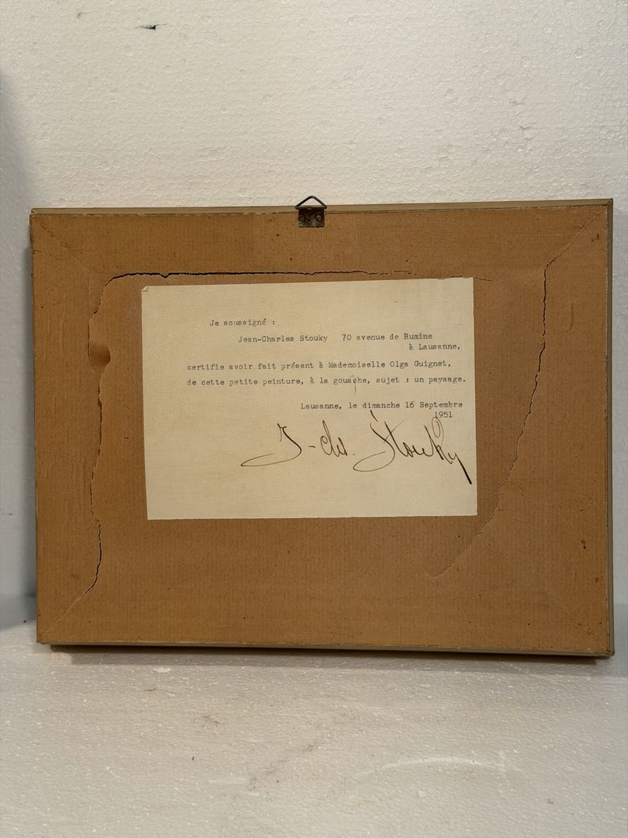 Dipinti: Vintage Framed Landscape Painting with Windmill Scene – Usato da Lausanne venduto da vas_cdb2 5