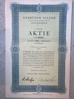 Gebrüder Sulzer Aktie Nr.33791 von 1947