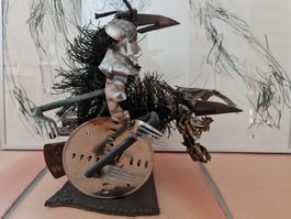 Francois Steinauer, Skulptur, verschiedene Metalle, Signatur