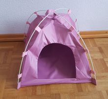 Tente d'intérieur mauve pour chat - neuve