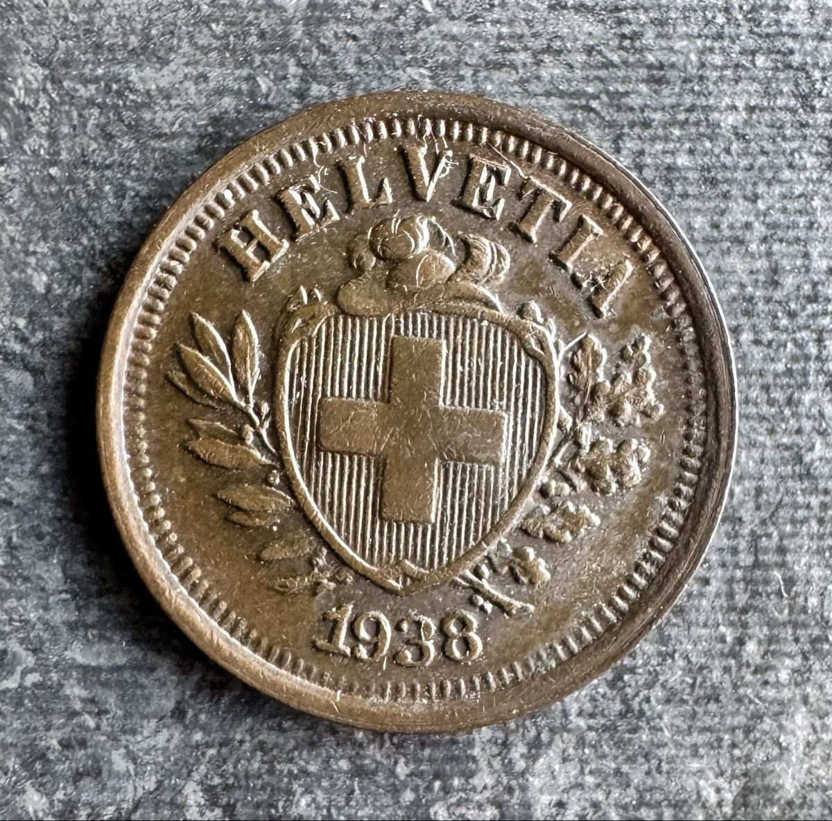Alle Münzen: 1 Rappen 1938 – Gebraucht aus Meilen von coins4sale