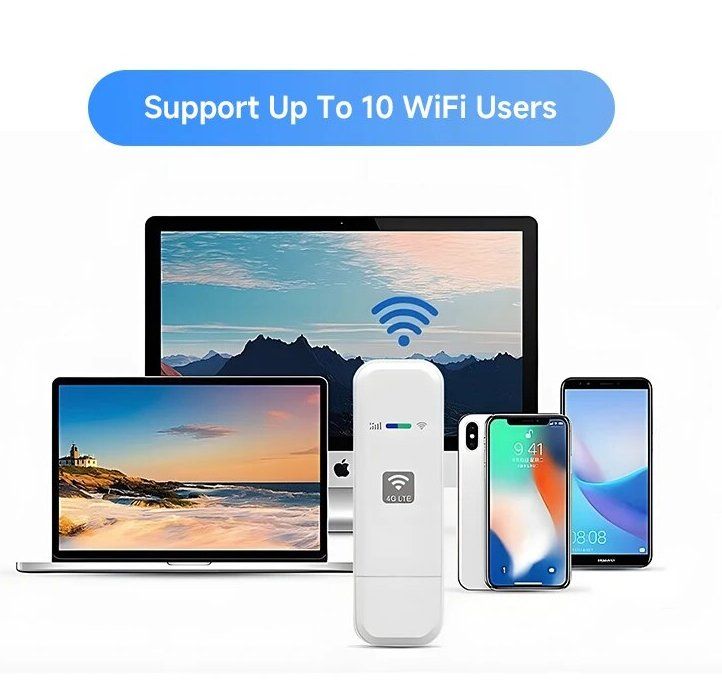 Modem & Router: 4G LTE USB WLAN Router Nano SIM bis 10 Geraete Win Linux – Nuovo e nell'imballaggio originale da Hundwil venduto da Equiply 4