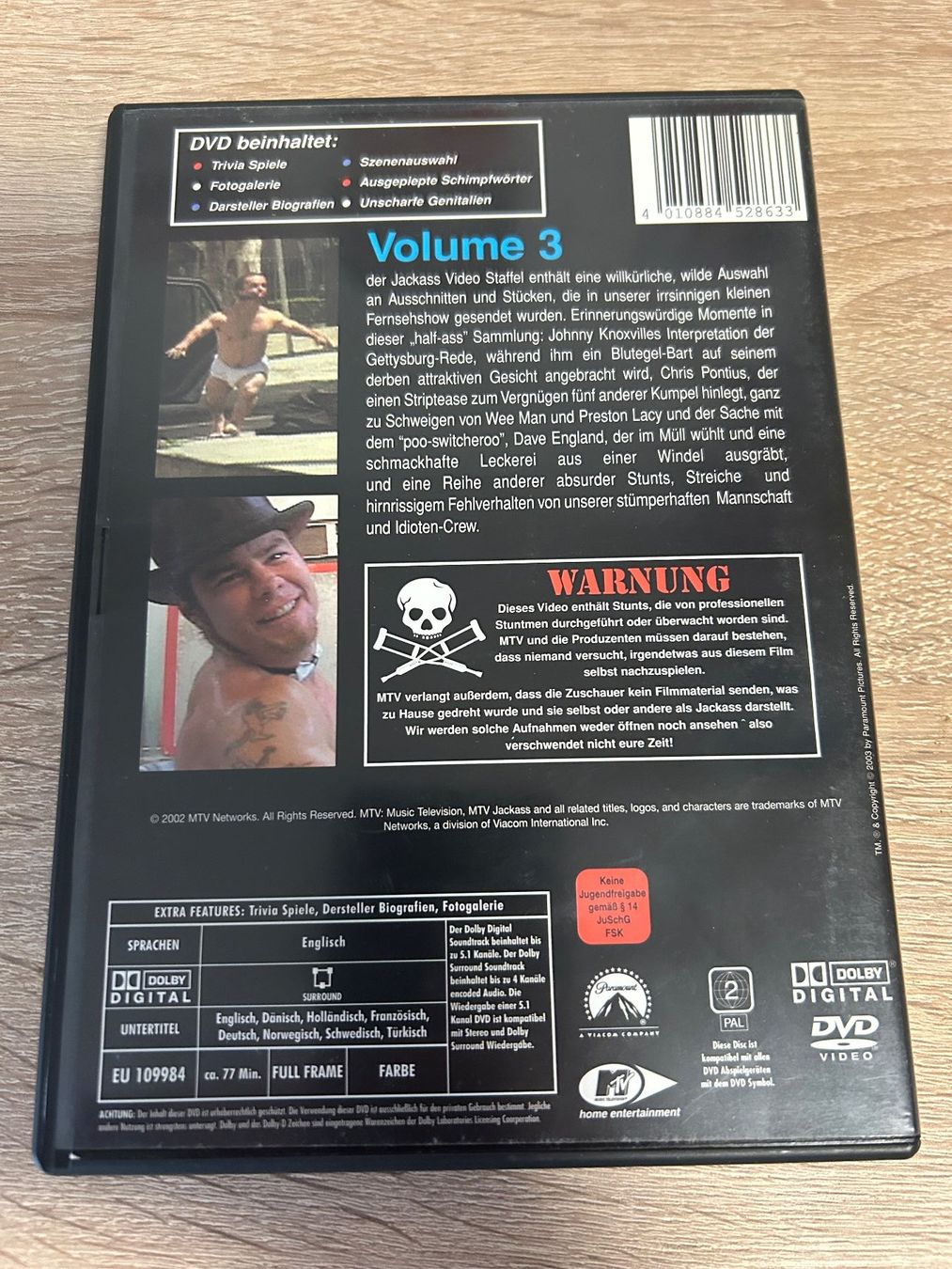 Tutti i DVDs: Jackass Volume 3 DVD englisch / deutsch uncut – Usato da Gasel venduto da doctor_doak 1