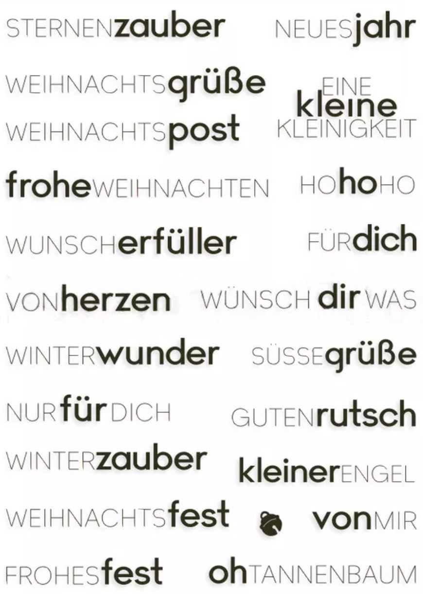 Stempel: Silikonstempel Weihnachten Neujahr diverse – Neu und originalverpackt aus Kaltbrunn von schere-stein-papier