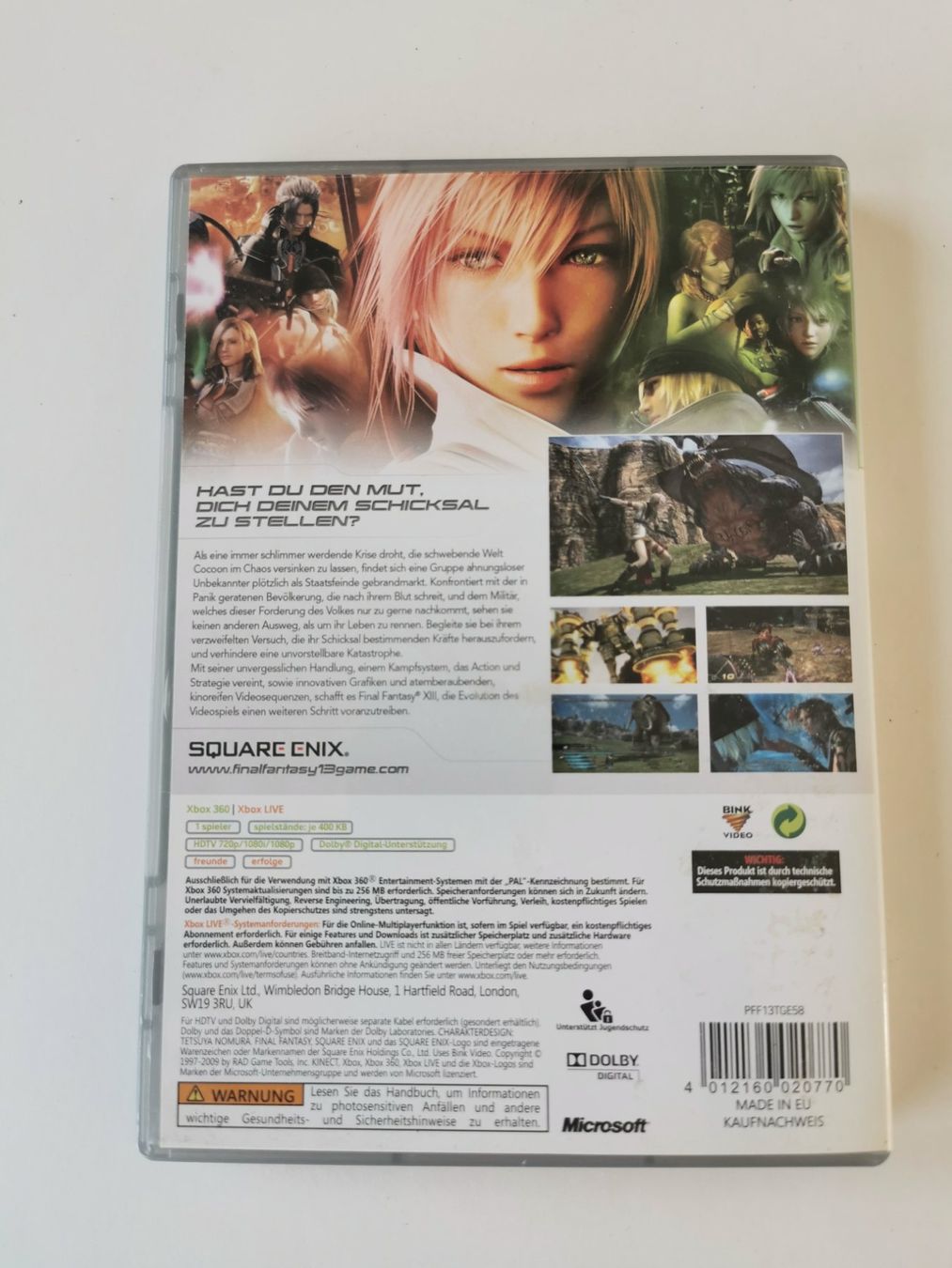 Giochi: XBOX 360 - Final Fantasy XIII – Usato da Lenzburg venduto da eyworld 2