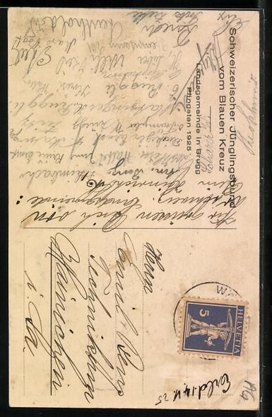 Ansichtskarten: Brugg, Landsgemeinde 1925, Zu neuen Kamp – Gebraucht aus Berlin von bartko-reher 1