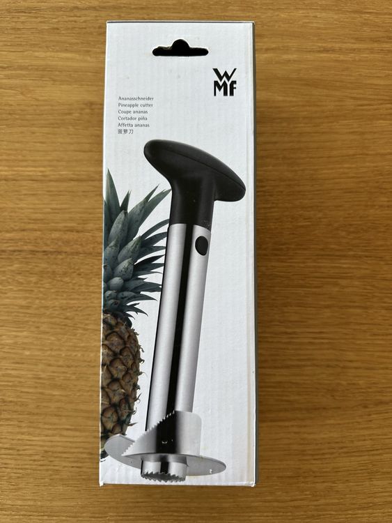 Multifunktionaler Ananas-Entkerner & -Schneider Aus Edelstahl – Mit Erdbeerstiel-Entferner (Blau)
