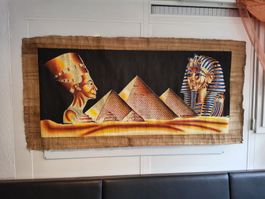 Ägyptische Papyrus Malerei, 194 x 94 cm, Versand möglich