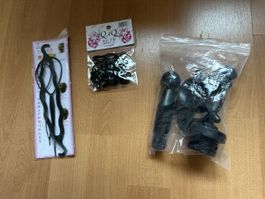 Halterung für Frisirköpfe inkl. Haar Material