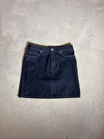 Jupe courte en jean Lacoste bleu foncé taille 38