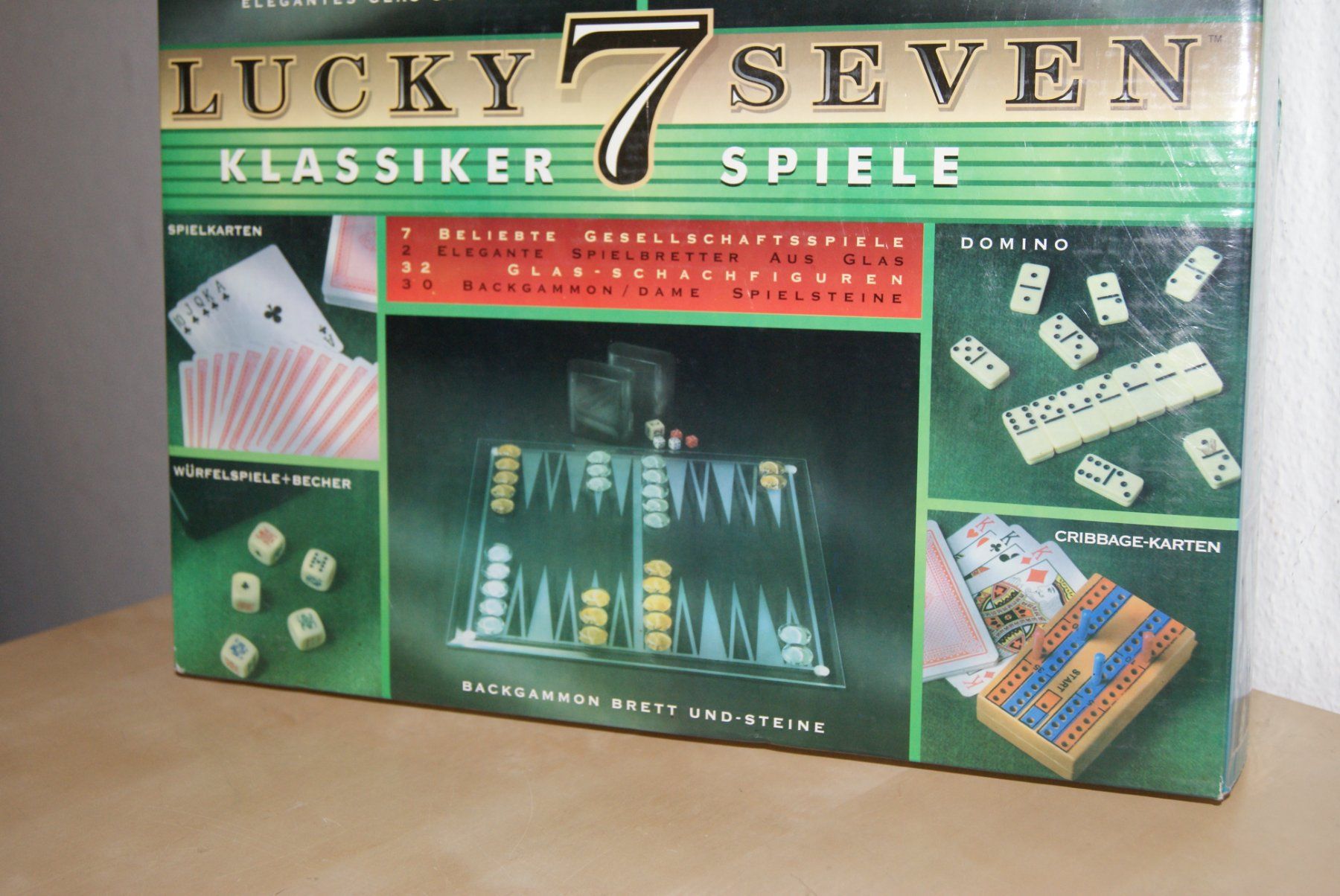 Giochi: Glas - Schach / Backgammon  - mit Glas Figuren – PLUS …. – Usato da Zürich venduto da Widi1 8
