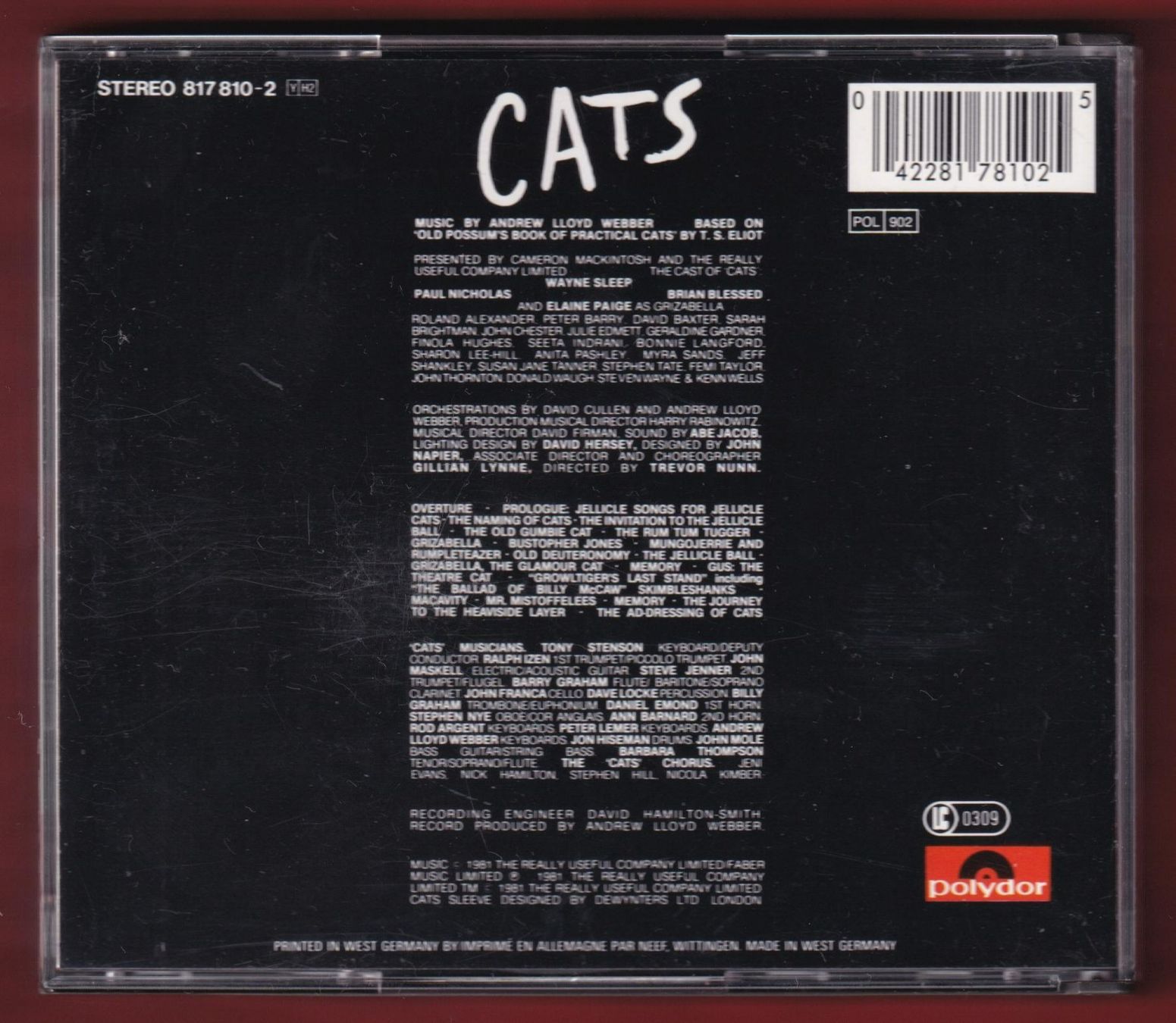 CD: Andrew Lloyd Webber - Cats (2 CD) – Usato da Zürich venduto da Pfluftl2000 1
