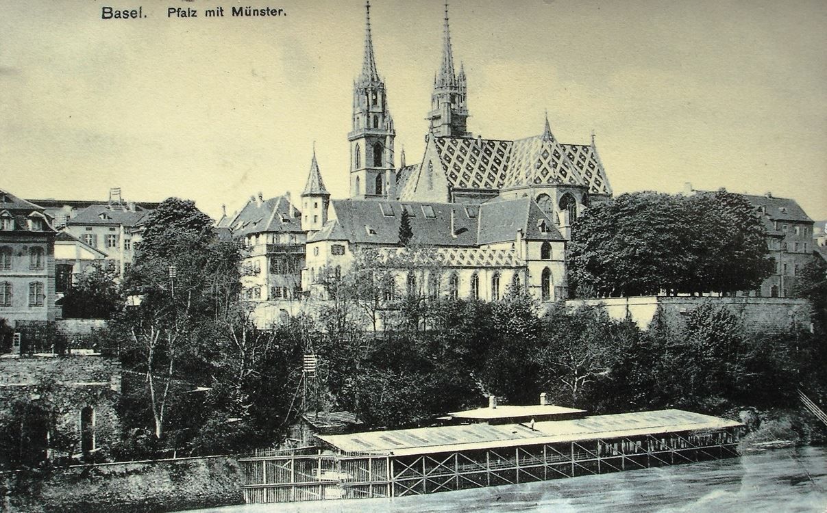 Cartes postales: BASEL Pfalz mit Münster – D'occasion à Jona par philajona