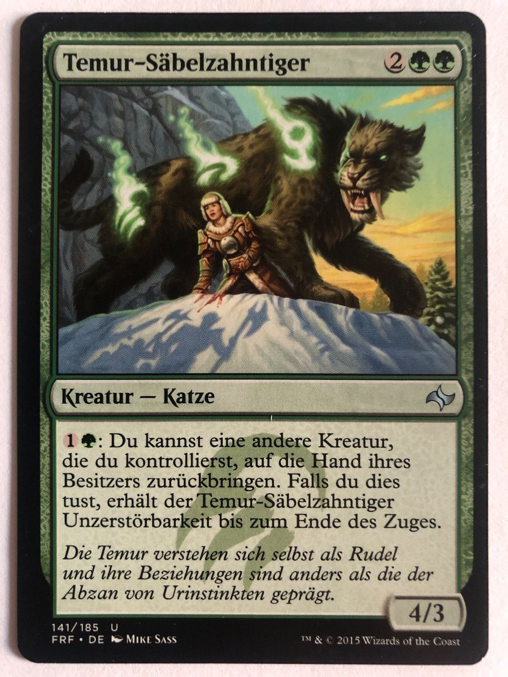 Magic The Gathering Carte collezionabili: MTG - Temur Säbelzahntiger - #direktkauf – Usato da Basel venduto da Melchior5