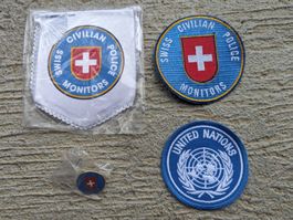 Swiss Civilian Police Monitors - Wimpel, Patch, Pin + UN