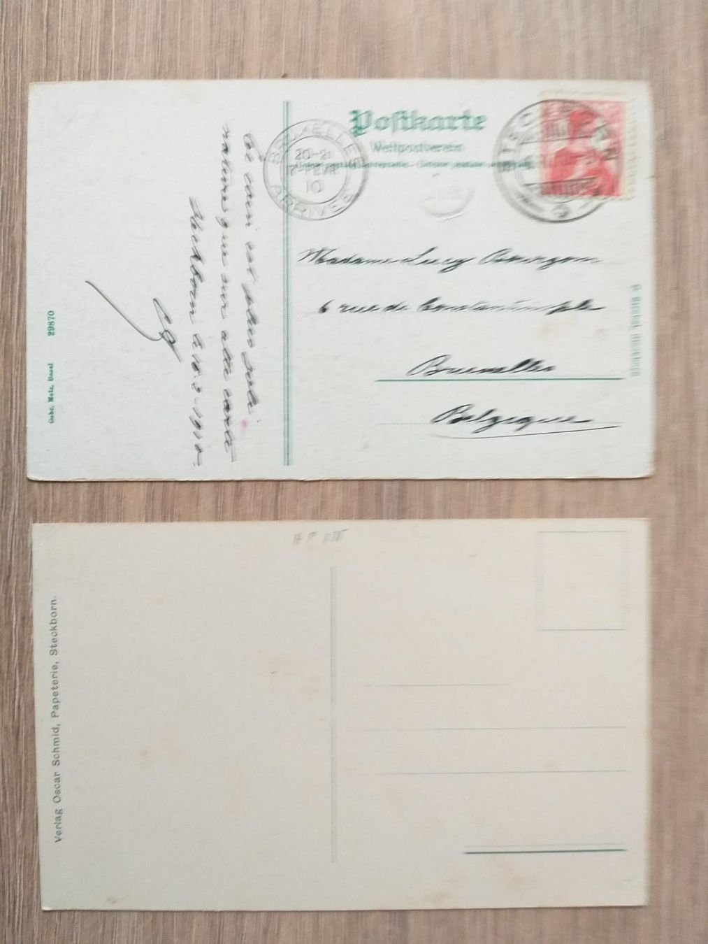 Cartoline postali: 2 Karten: Steckborn, 1910 – Usato da St. Margrethen SG venduto da maege07 1