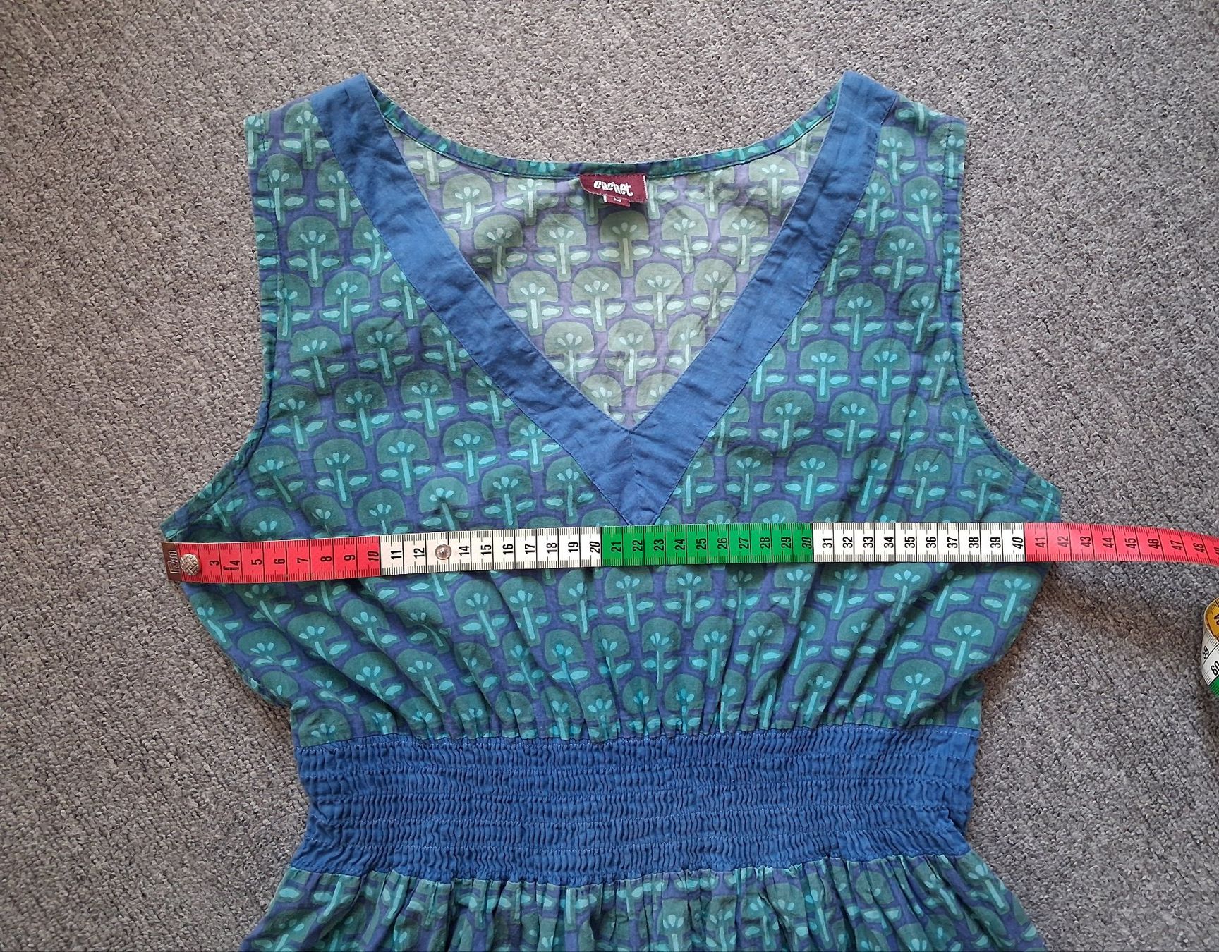 Cachet Kleider: Sommerkleid ärmellos gemustert, cachet, Baumwolle, Gr. M – Gebraucht aus Wald ZH von e8e 3
