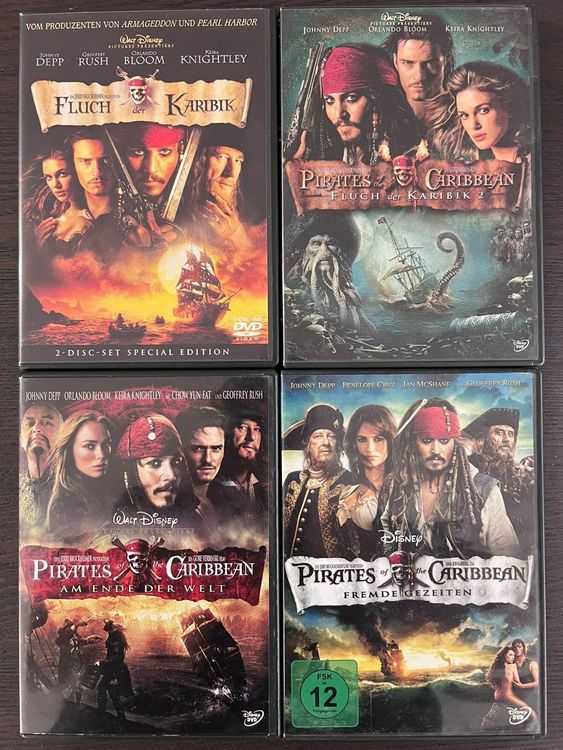 Pirates Of The Caribbean Fluch Der Karibik Teil 1 Bis 4 Kaufen Auf Ricardo 7601