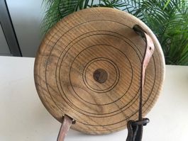 Melkschemel antik aus Massivholz !