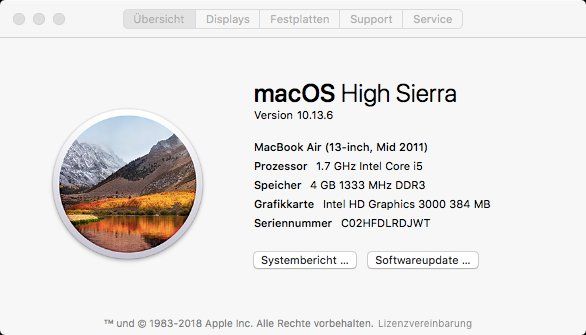 Apple Notebook: MacBook Air 13" mid 2011 / 4GB / 128GB SSD – Usato da Meisterschwanden venduto da Discus0 1