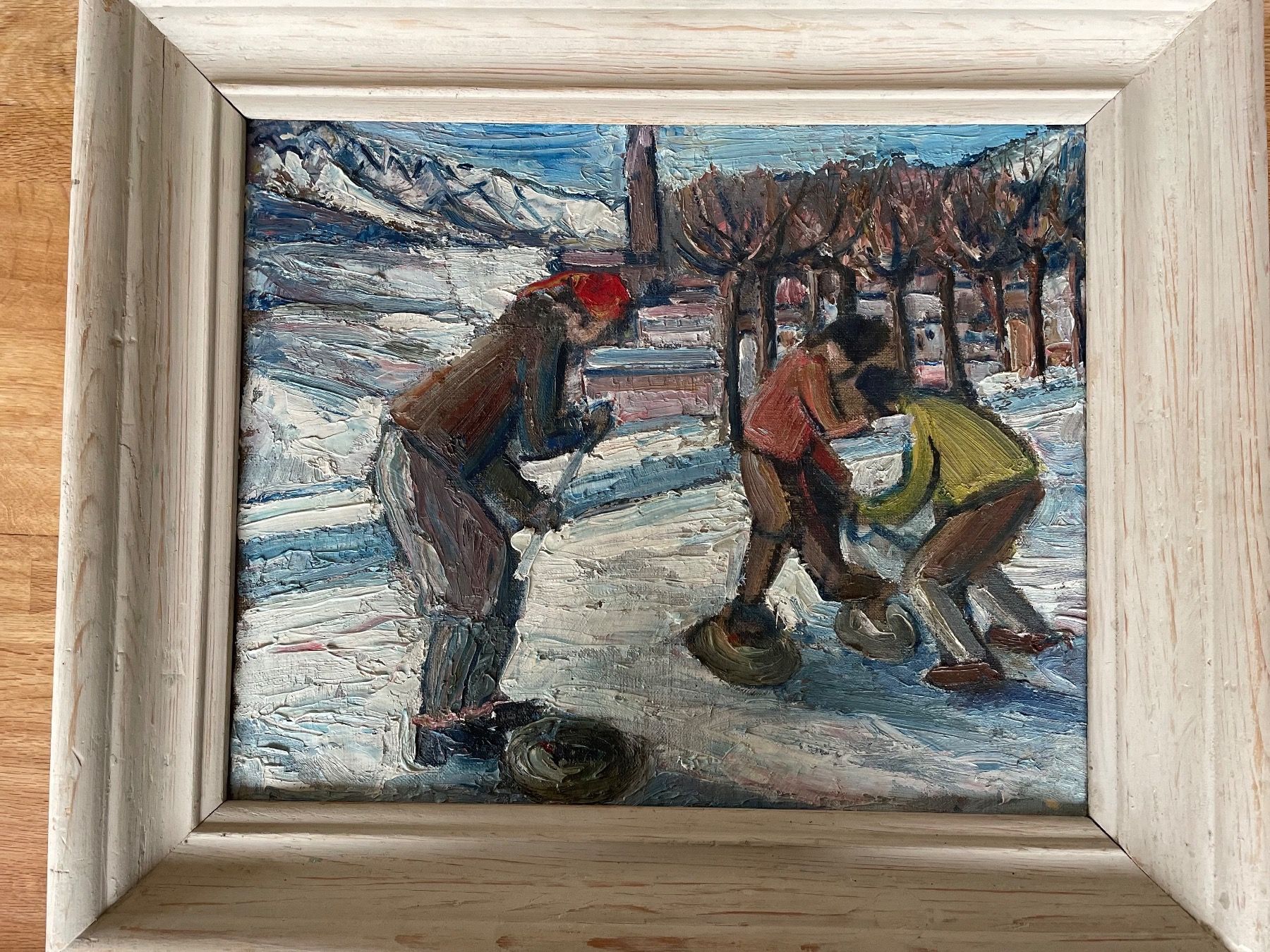 Dipinti: Top Oelgemälde - Curling - Peter Robert Berry? - Top! – Usato da Fidaz venduto da Montifino