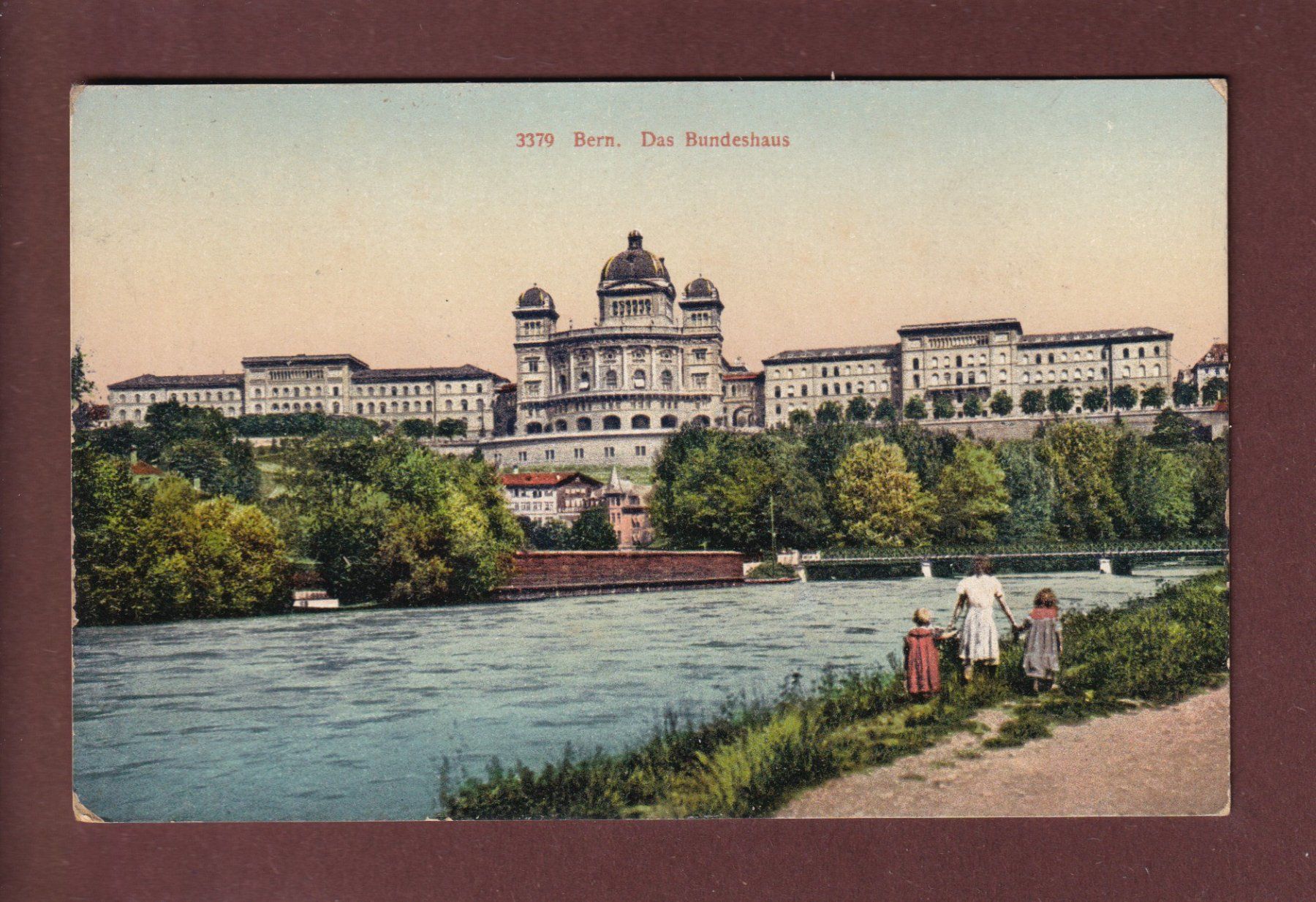 Cartoline postali: BERN - Bundeshaus - Kinder - 1910 // Eckbug // – Usato da Pully venduto da nicecards