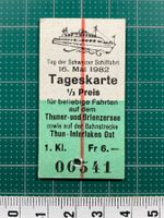 Ticket Schiff, Tag d. Schiffahrt 1982, Brienzer- / Thunersee